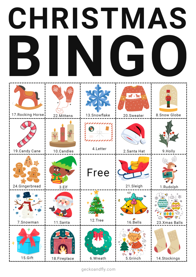 Free Printable Christmas Bingo
