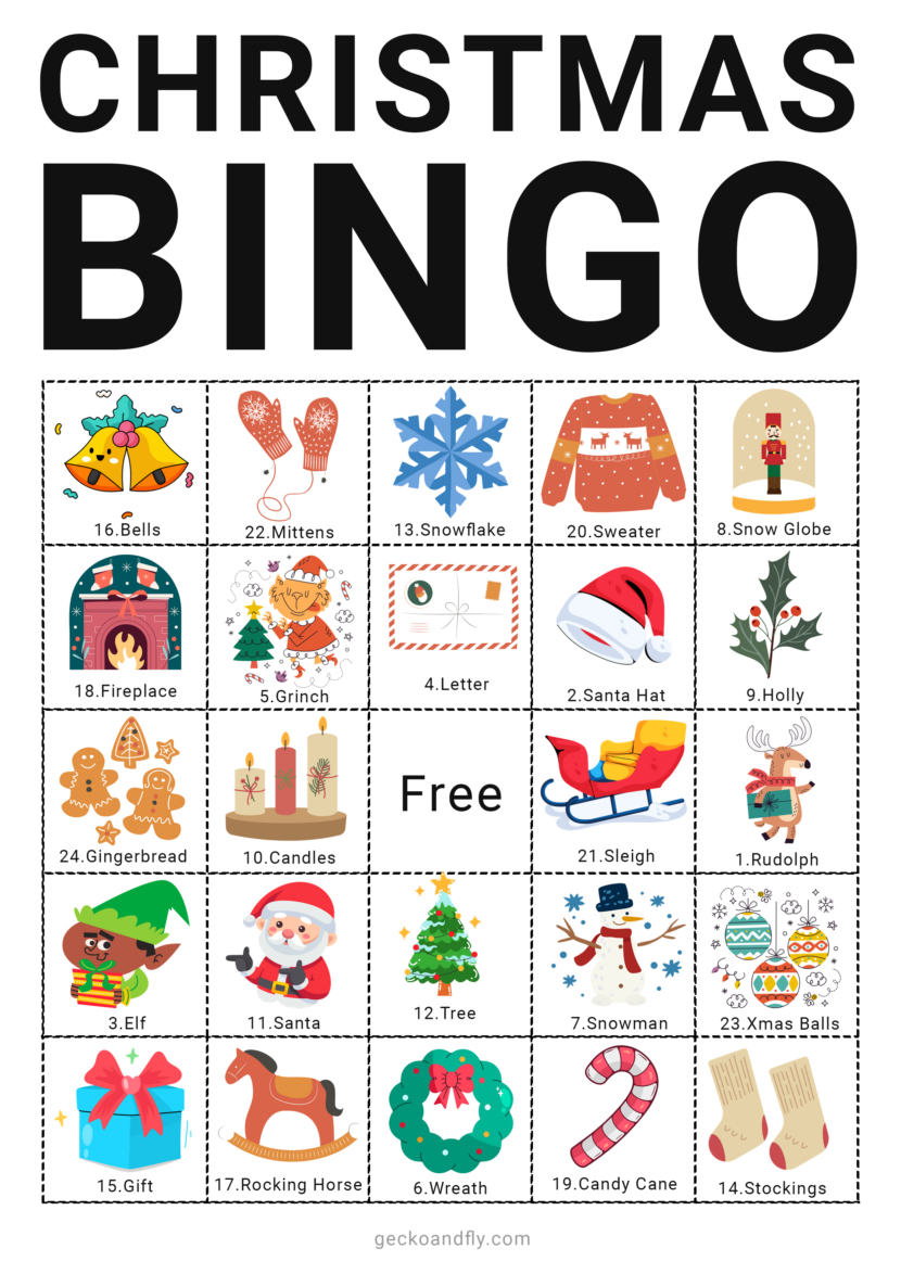 Free Printable Christmas Bingo