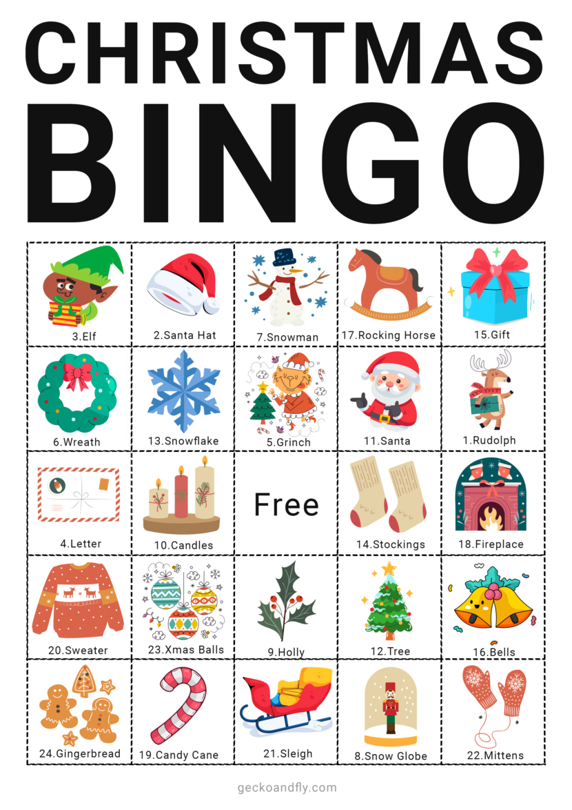 Free Printable Christmas Bingo