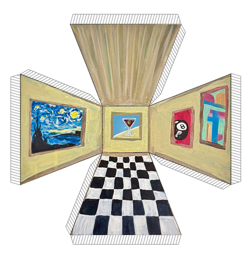 Reverse Perspective Rooms Illusion