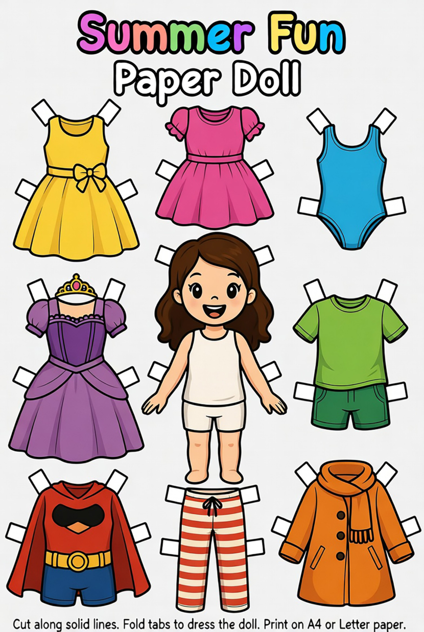 Free Printable Paper Dolls With Clothes And Dress