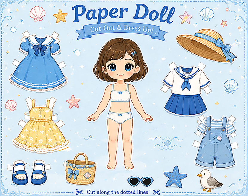 Free Printable Paper Dolls With Clothes And Dress
