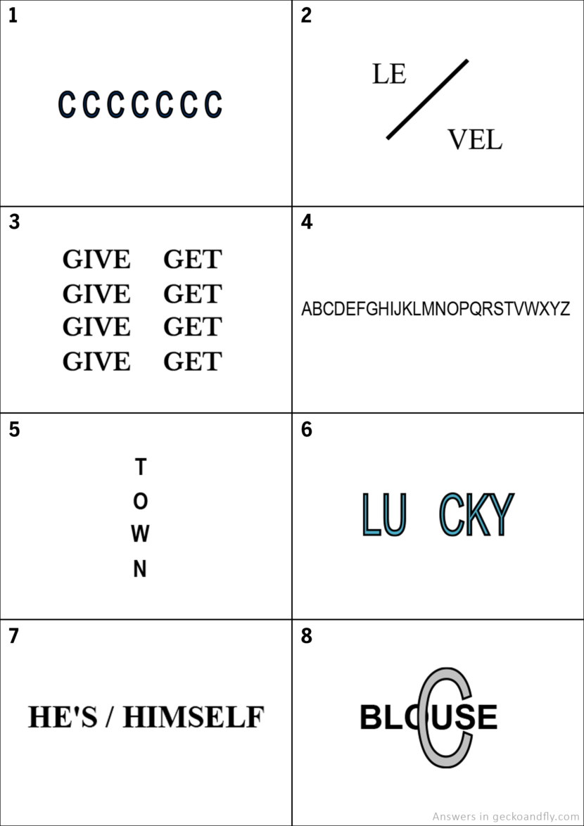 Tricky Rebus Puzzles With Answers For Kids