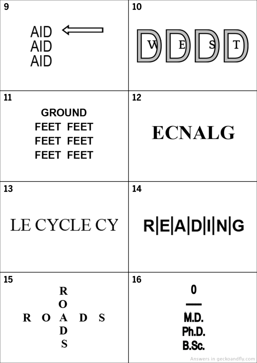 Tricky Rebus Puzzles With Answers For Kids