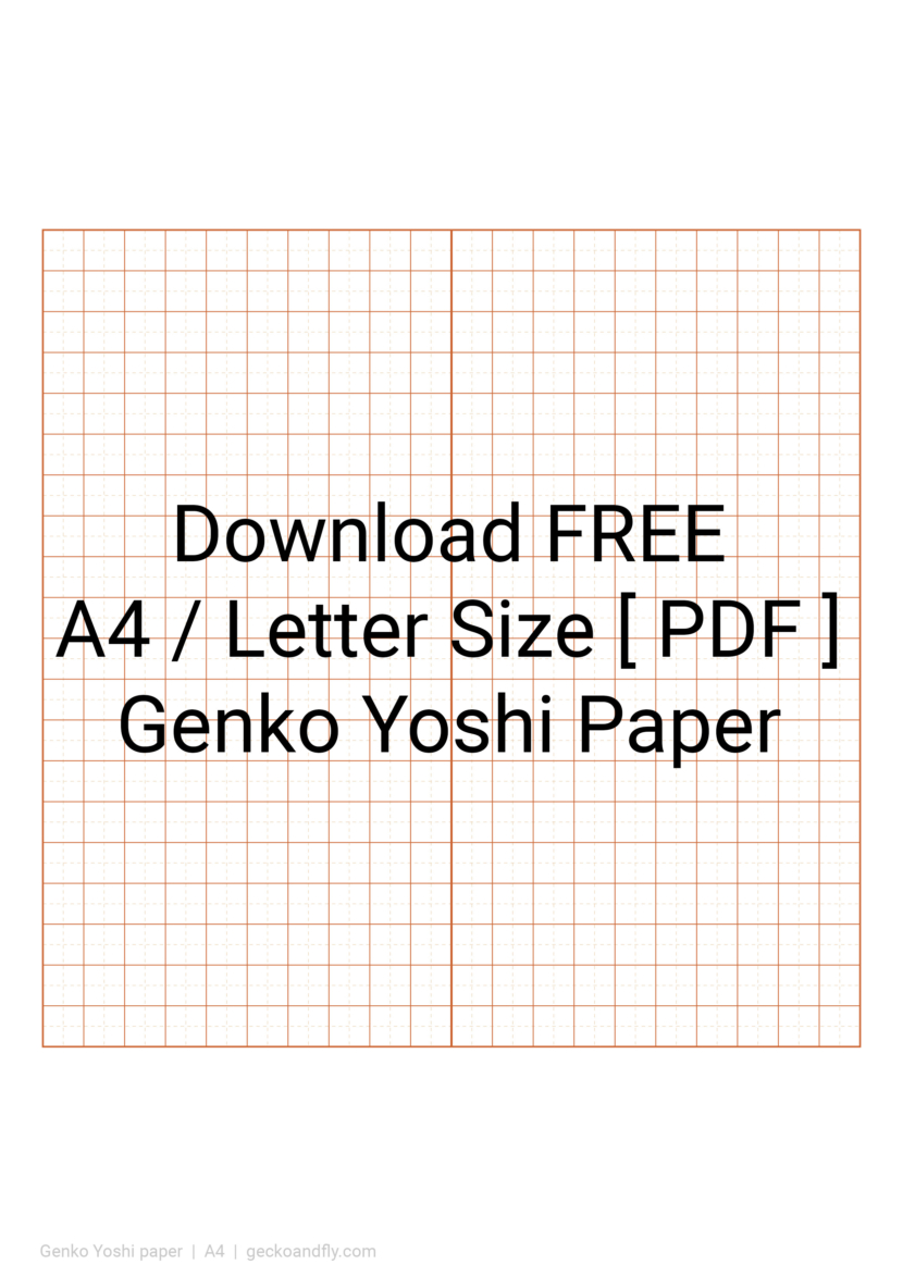 Printable Genko Yoshi Paper Template in A4 and Letter size