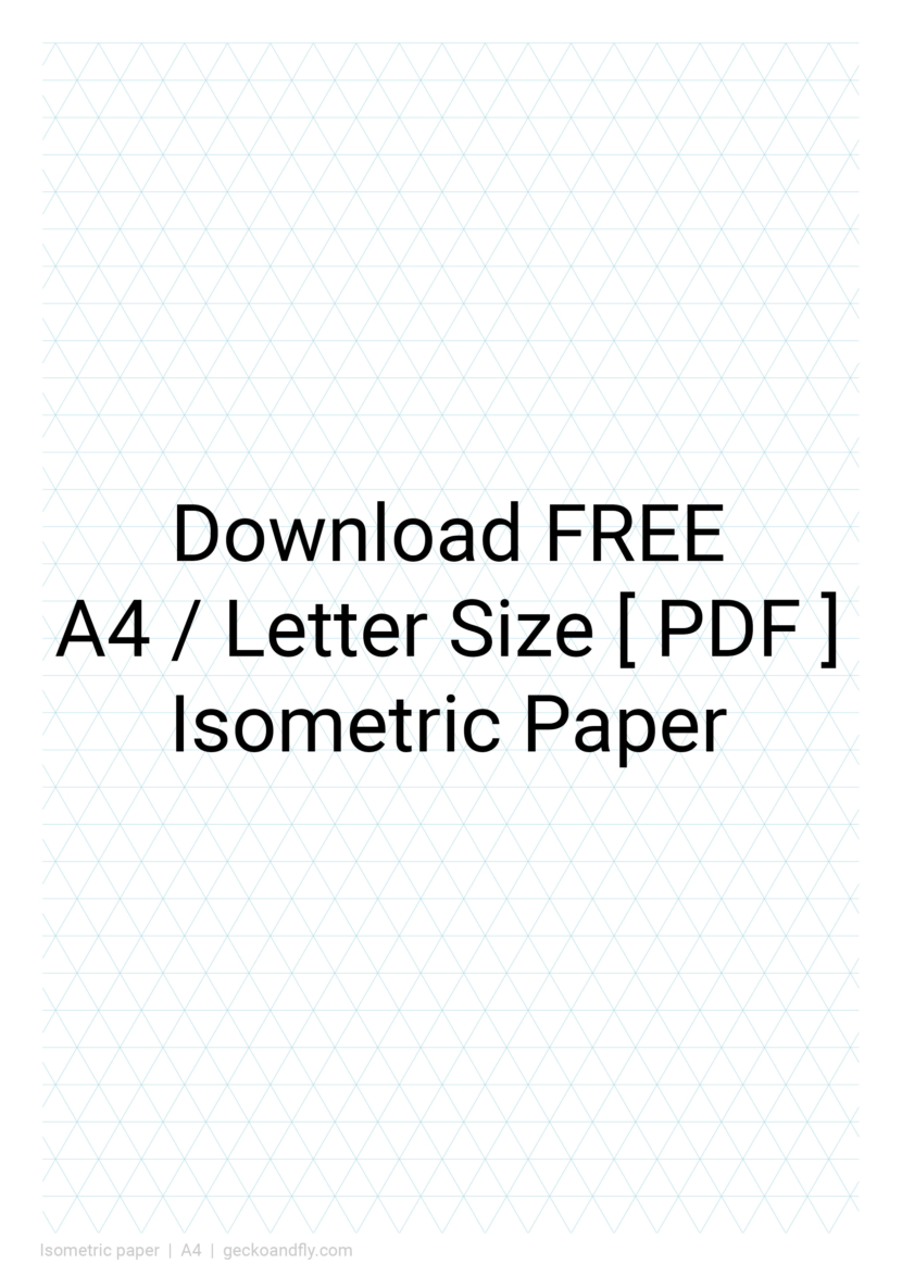 Printable Isometric Paper Template in A4 and Letter size