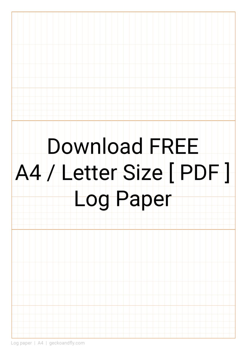 Printable Log Semi-Log Paper Template in A4 and Letter size